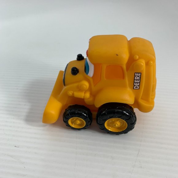 ERTL John Deere Barney Backhoe Yellow Plastic Vehicle 3" Toy - Picture 4 of 8